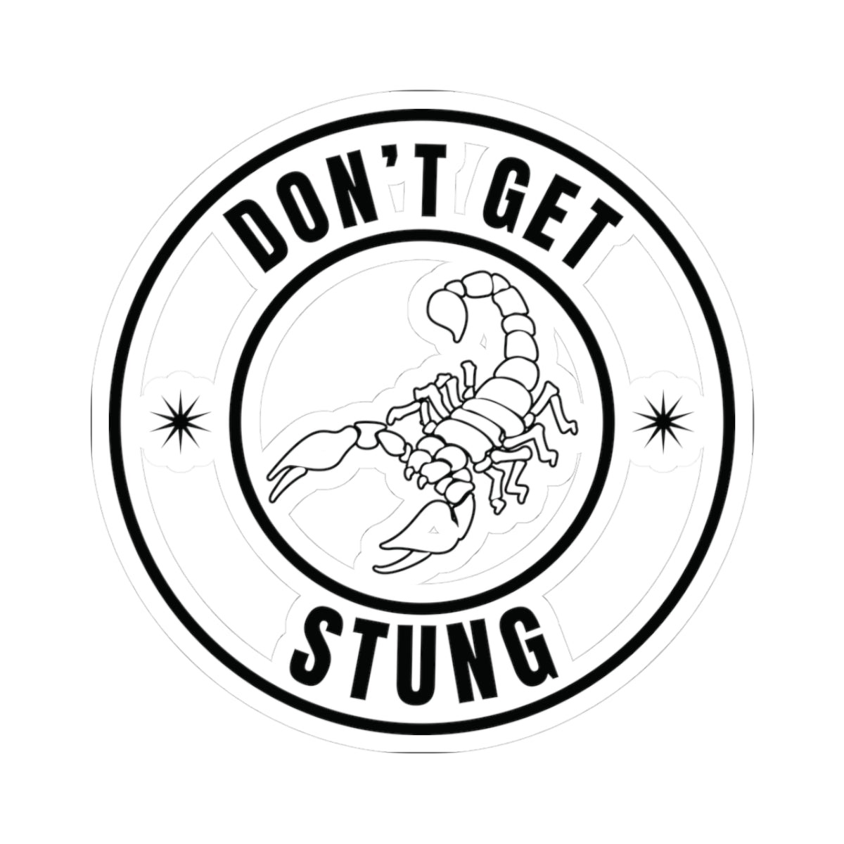 Don't Get Stung Stickers Design 2